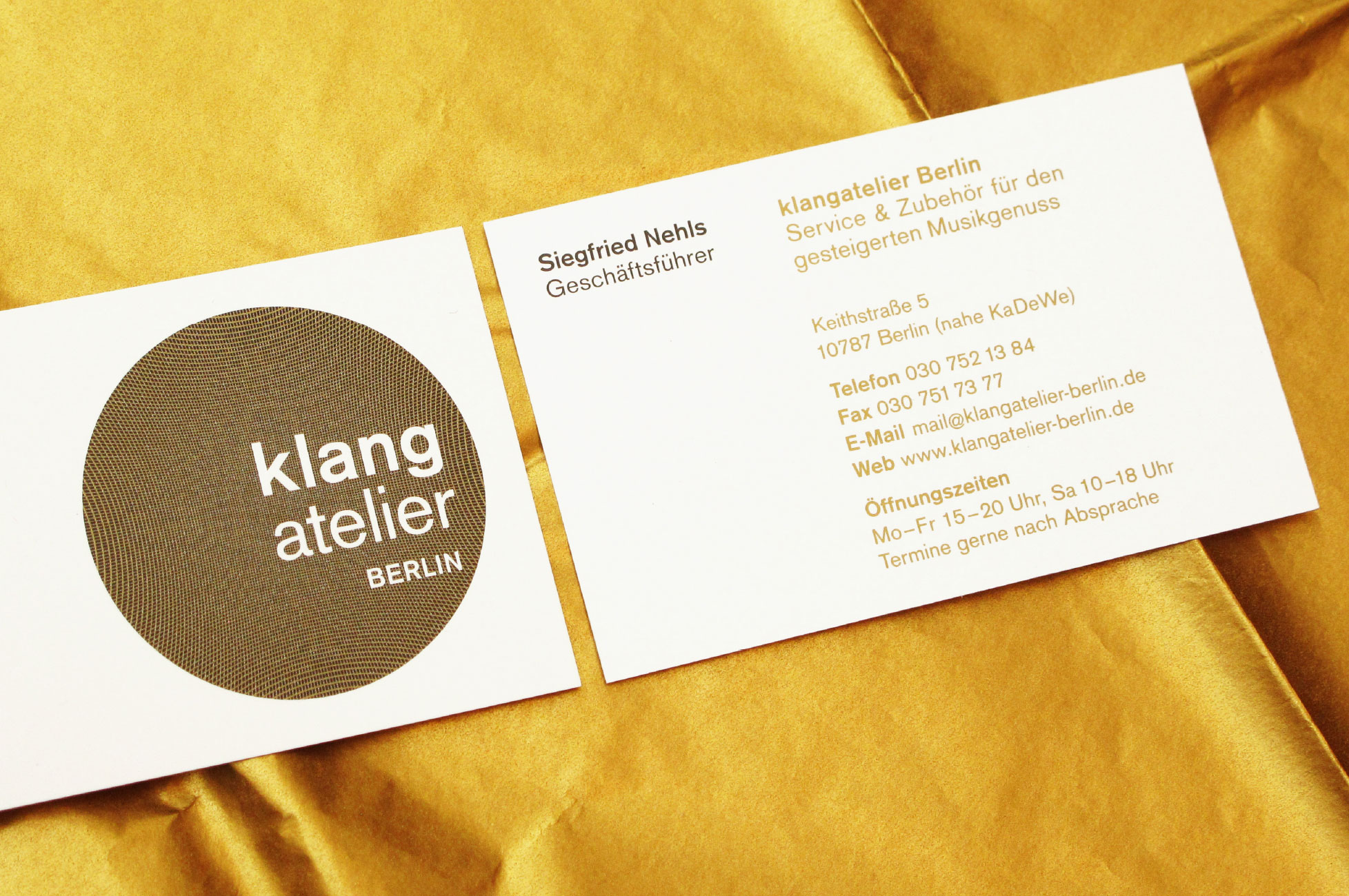Klangatelier - business card