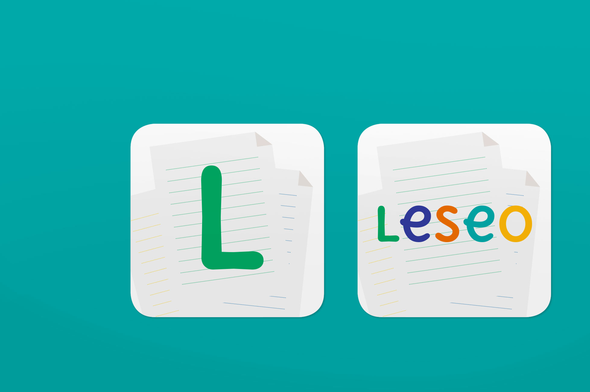Leseo – app icons, design 2
