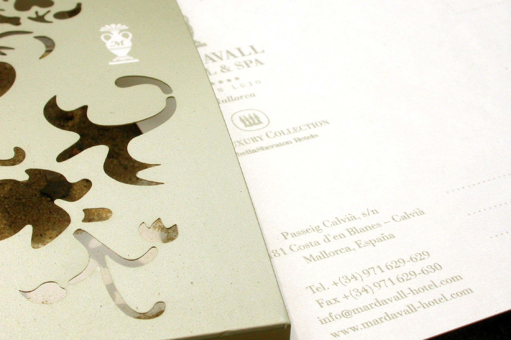 Mardavall Hotel & Spa - back of inlay cards